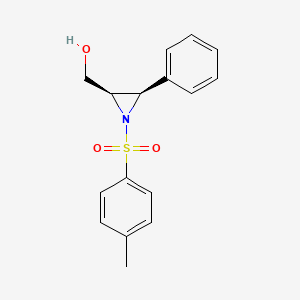 molecular formula C16H17NO3S B14273043 2-Aziridinemethanol, 1-[(4-methylphenyl)sulfonyl]-3-phenyl-, (2R,3R)- CAS No. 167029-47-2