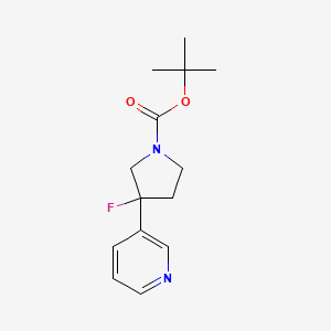 molecular formula C14H19FN2O2 B1427308 叔丁基 3-氟-3-(吡啶-3-基)吡咯烷-1-羧酸酯 CAS No. 1225218-41-6