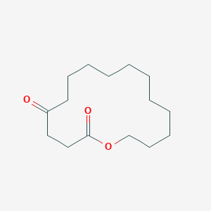 molecular formula C15H26O3 B14273145 1-Oxacyclohexadecane-2,5-dione CAS No. 126695-94-1