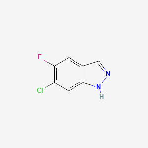 molecular formula C7H4ClFN2 B1427318 6-クロロ-5-フルオロ-1H-インダゾール CAS No. 937047-36-4