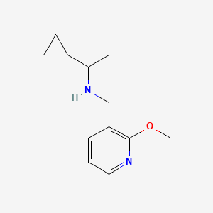 molecular formula C12H18N2O B1427325 (1-环丙基乙基)[(2-甲氧基吡啶-3-基)甲基]胺 CAS No. 1178934-78-5