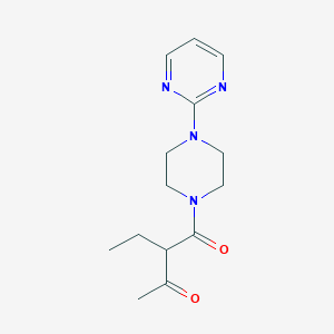 molecular formula C14H20N4O2 B14273270 2-Ethyl-1-[4-(pyrimidin-2-yl)piperazin-1-yl]butane-1,3-dione CAS No. 185619-77-6