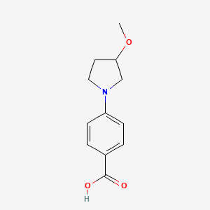 molecular formula C12H15NO3 B1427334 4-(3-甲氧基吡咯烷-1-基)苯甲酸 CAS No. 1699005-09-8