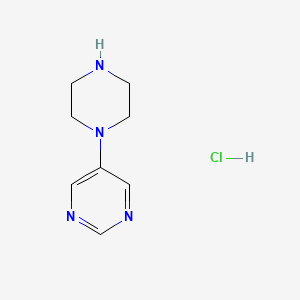 molecular formula C8H13ClN4 B1427335 5-(Piperazin-1-yl)pyrimidine hydrochloride CAS No. 1429056-39-2