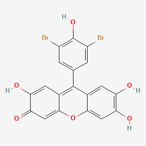 molecular formula C19H10Br2O6 B14273350 9-(3,5-Dibromo-4-hydroxyphenyl)-2,6,7-trihydroxy-3H-xanthen-3-one CAS No. 128529-34-0