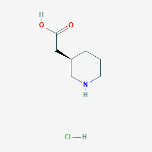 molecular formula C7H14ClNO2 B1427338 (R)-2-(哌啶-3-基)乙酸盐酸盐 CAS No. 1334509-89-5