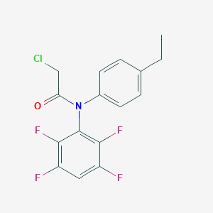 molecular formula C16H12ClF4NO B142734 2-Chloro-N-(4-ethylphenyl)-N-(2,3,5,6-tetrafluorophenyl)acetamide CAS No. 332903-68-1