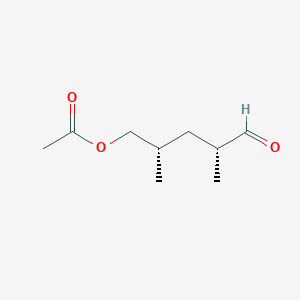 molecular formula C9H16O3 B14273413 Pentanal, 5-(acetyloxy)-2,4-dimethyl-, (2R,4S)- CAS No. 168134-57-4