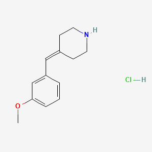 molecular formula C13H18ClNO B1427342 4-[(3-甲氧基苯基)亚甲基]哌啶盐酸盐 CAS No. 584555-69-1