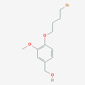 molecular formula C12H17BrO3 B14273456 [4-(4-Bromobutoxy)-3-methoxyphenyl]methanol CAS No. 161910-65-2