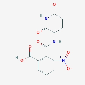 molecular formula C13H11N3O7 B1427347 Benzoic acid,2-[[(2,6-dioxo-3-piperidinyl)amino]carbonyl]-3-nitro- CAS No. 1001852-10-3