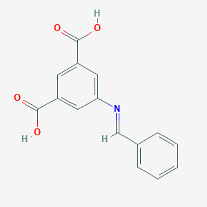 molecular formula C15H11NO4 B14273474 5-[(E)-Benzylideneamino]benzene-1,3-dicarboxylic acid CAS No. 144206-01-9