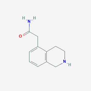 molecular formula C11H14N2O B1427353 2-(1,2,3,4-Tetrahydroisoquinolin-5-yl)acetamide CAS No. 1894628-49-9