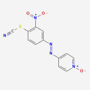 molecular formula C12H7N5O3S B14273534 2-Nitro-4-[(E)-(1-oxo-1lambda~5~-pyridin-4-yl)diazenyl]phenyl thiocyanate CAS No. 138704-56-0