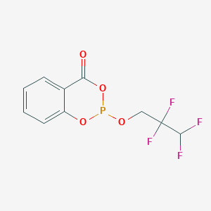 molecular formula C10H7F4O4P B14273542 4H-1,3,2-Benzodioxaphosphorin-4-one, 2-(2,2,3,3-tetrafluoropropoxy)- CAS No. 137073-23-5