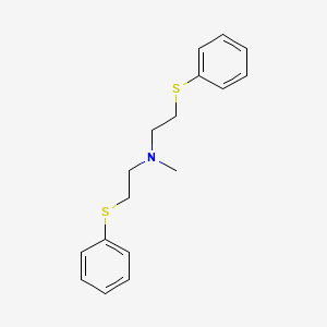 molecular formula C17H21NS2 B14273546 N-Methyl-2-(phenylsulfanyl)-N-[2-(phenylsulfanyl)ethyl]ethan-1-amine CAS No. 172515-03-6