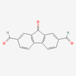 molecular formula C15H8O3 B14273555 9-Oxo-9H-fluorene-2,7-dicarbaldehyde CAS No. 134718-90-4