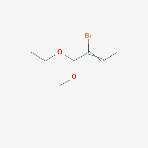 molecular formula C8H15BrO2 B14273583 2-Bromo-1,1-diethoxybut-2-ene CAS No. 141411-25-8