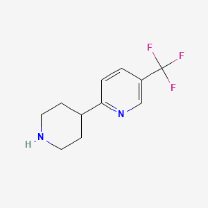 molecular formula C11H13F3N2 B1427364 2-(Piperidin-4-YL)-5-(trifluoromethyl)pyridine CAS No. 912556-78-6
