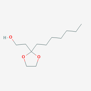 2-(2-Heptyl-1,3-dioxolan-2-yl)ethan-1-ol