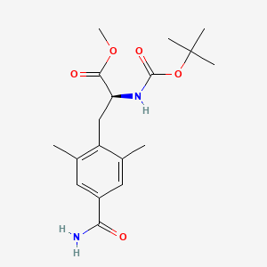 molecular formula C18H26N2O5 B1427372 (S)-甲基 2-((叔丁氧羰基)氨基)-3-(4-甲酰基-2,6-二甲基苯基)丙酸酯 CAS No. 623950-05-0