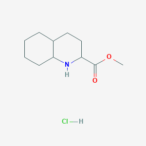 molecular formula C11H20ClNO2 B1427404 Methyl decahydroquinoline-2-carboxylate hydrochloride CAS No. 83240-98-6