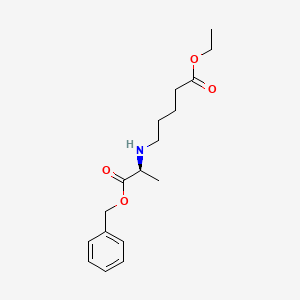 molecular formula C17H25NO4 B1427407 N-[1(S)-(ethoxycarbonyl)butyl]-L-alanine benzyl ester CAS No. 112243-70-6
