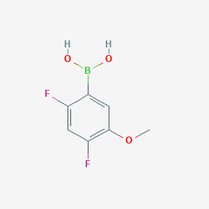 molecular formula C7H7BF2O3 B1427426 2,4-Difluoro-5-methoxyphenylboronic acid CAS No. 1395417-65-8