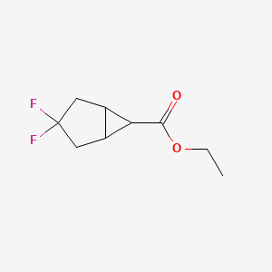 molecular formula C9H12F2O2 B1427434 Ethyl 3,3-difluorobicyclo[3.1.0]hexane-6-carboxylate CAS No. 1823348-86-2