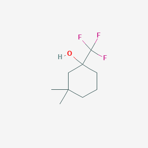 molecular formula C9H15F3O B1427436 3,3-Dimethyl-1-(trifluoromethyl)cyclohexan-1-ol CAS No. 1340042-14-9