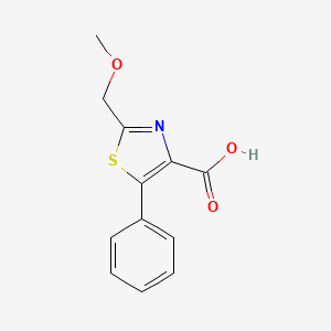 molecular formula C12H11NO3S B1427452 2-(甲氧基甲基)-5-苯基-1,3-噻唑-4-羧酸 CAS No. 1480580-45-7