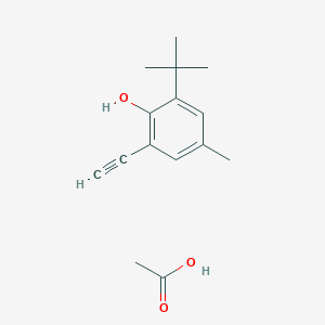 Acetic acid;2-tert-butyl-6-ethynyl-4-methylphenol