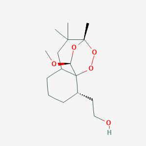 molecular formula C16H28O5 B14274647 2-[(2S,9S,12S)-12-methoxy-8,8,9-trimethyl-10,11,13-trioxatricyclo[7.2.2.01,6]tridecan-2-yl]ethanol 