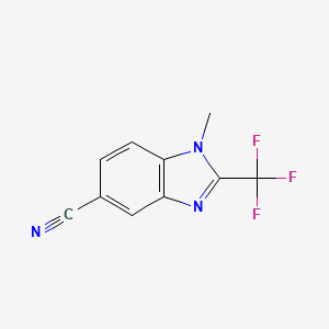 molecular formula C10H6F3N3 B1427468 1-methyl-2-(trifluoromethyl)-1H-benzo[d]imidazole-5-carbonitrile CAS No. 1506412-07-2