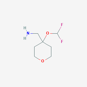 molecular formula C7H13F2NO2 B1427469 [4-(Difluoromethoxy)oxan-4-yl]methanamine CAS No. 1477657-59-2