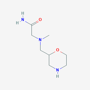 molecular formula C8H17N3O2 B1427473 2-[Methyl(morpholin-2-ylmethyl)amino]acetamide CAS No. 1342580-27-1