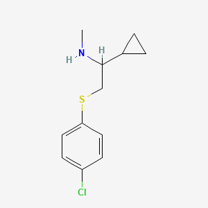 molecular formula C12H16ClNS B1427474 {2-[(4-Chlorophenyl)thio]-1-cyclopropylethyl}methylamine CAS No. 1340419-22-8