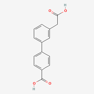 molecular formula C15H12O4 B1427475 4-[3-(Carboxymethyl)phenyl]benzoic acid CAS No. 1375068-94-2