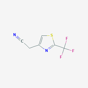 molecular formula C6H3F3N2S B1427480 2-(2-(Trifluoromethyl)thiazol-4-yl)acetonitrile CAS No. 1427195-13-8