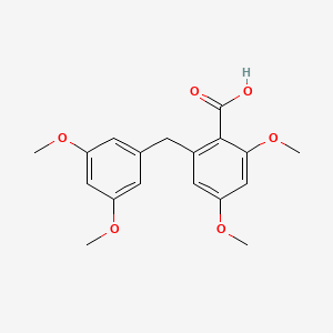 2-[(3,5-Dimethoxyphenyl)methyl]-4,6-dimethoxybenzoic acid