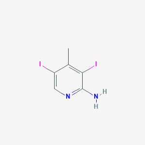 molecular formula C6H6I2N2 B1427490 3,5-Diiodo-4-methylpyridin-2-amine CAS No. 1353101-03-7