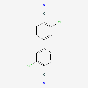 molecular formula C14H6Cl2N2 B1427491 2-Chloro-4-(3-chloro-4-cyanophenyl)benzonitrile CAS No. 1068162-79-7