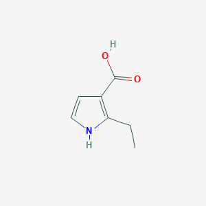 molecular formula C7H9NO2 B1427497 2-ethyl-1H-pyrrole-3-carboxylic acid CAS No. 1368126-32-2