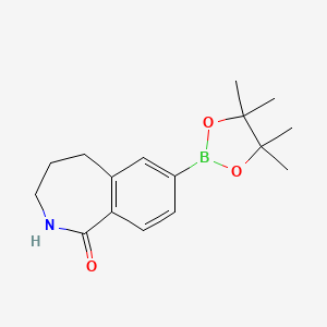 molecular formula C16H22BNO3 B1427500 7-(四甲基-1,3,2-二氧杂硼环-2-基)-2,3,4,5-四氢-1H-2-苯并氮杂卓-1-酮 CAS No. 1215007-07-0