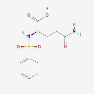 (2S)-5-amino-2-(benzenesulfonamido)-5-oxopentanoic acid