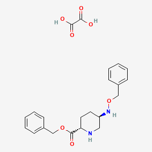 molecular formula C22H26N2O7 B1427505 (2S,5R)-Benzyl 5-((benzyloxy)amino)piperidine-2-carboxylate oxalate CAS No. 1171080-45-7