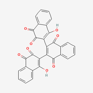 4-Hydroxy-3-[3-(1-hydroxy-3,4-dioxonaphthalen-2-yl)-1,4-dioxonaphthalen-2-yl]naphthalene-1,2-dione