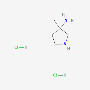 molecular formula C5H14Cl2N2 B1427506 3-Methylpyrrolidin-3-amine dihydrochloride CAS No. 1423029-58-6