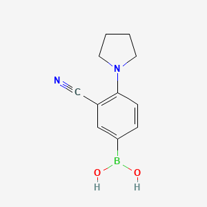 molecular formula C11H13BN2O2 B1427514 3-Cyano-4-pyrrolidinophenylboronic acid CAS No. 876918-90-0