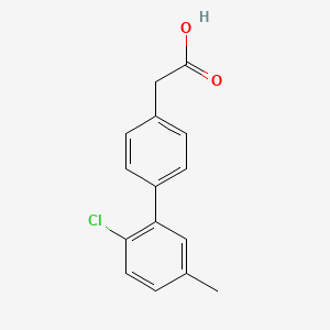molecular formula C15H13ClO2 B1427518 [4-(2-Chloro-5-methylphenyl)phenyl]acetic acid CAS No. 1375069-35-4